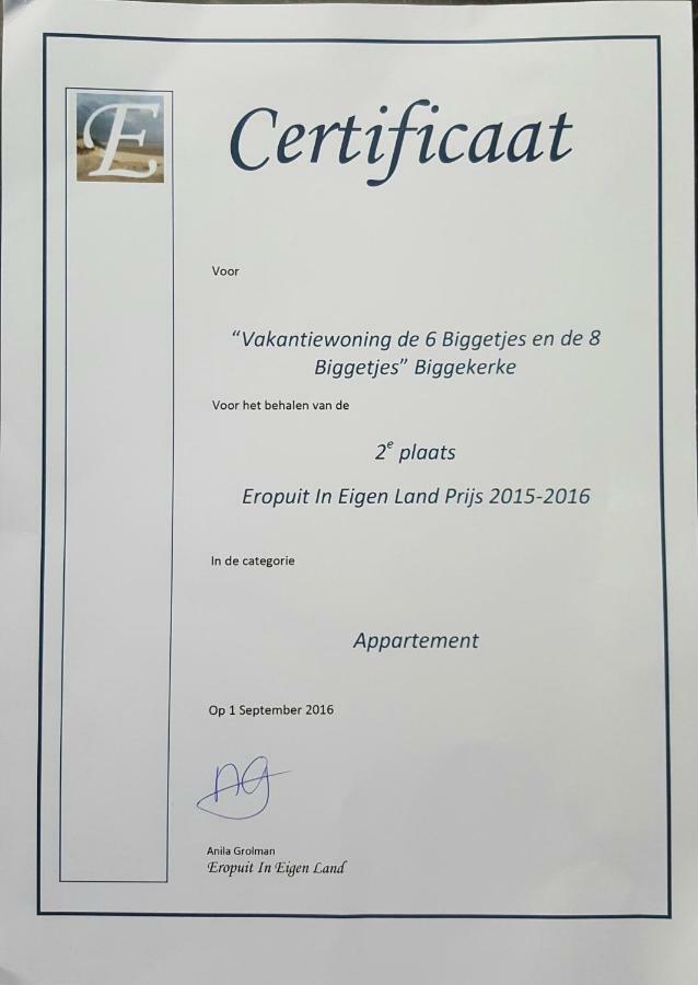 Bij Ons Achter Lägenhet Biggekerke Exteriör bild